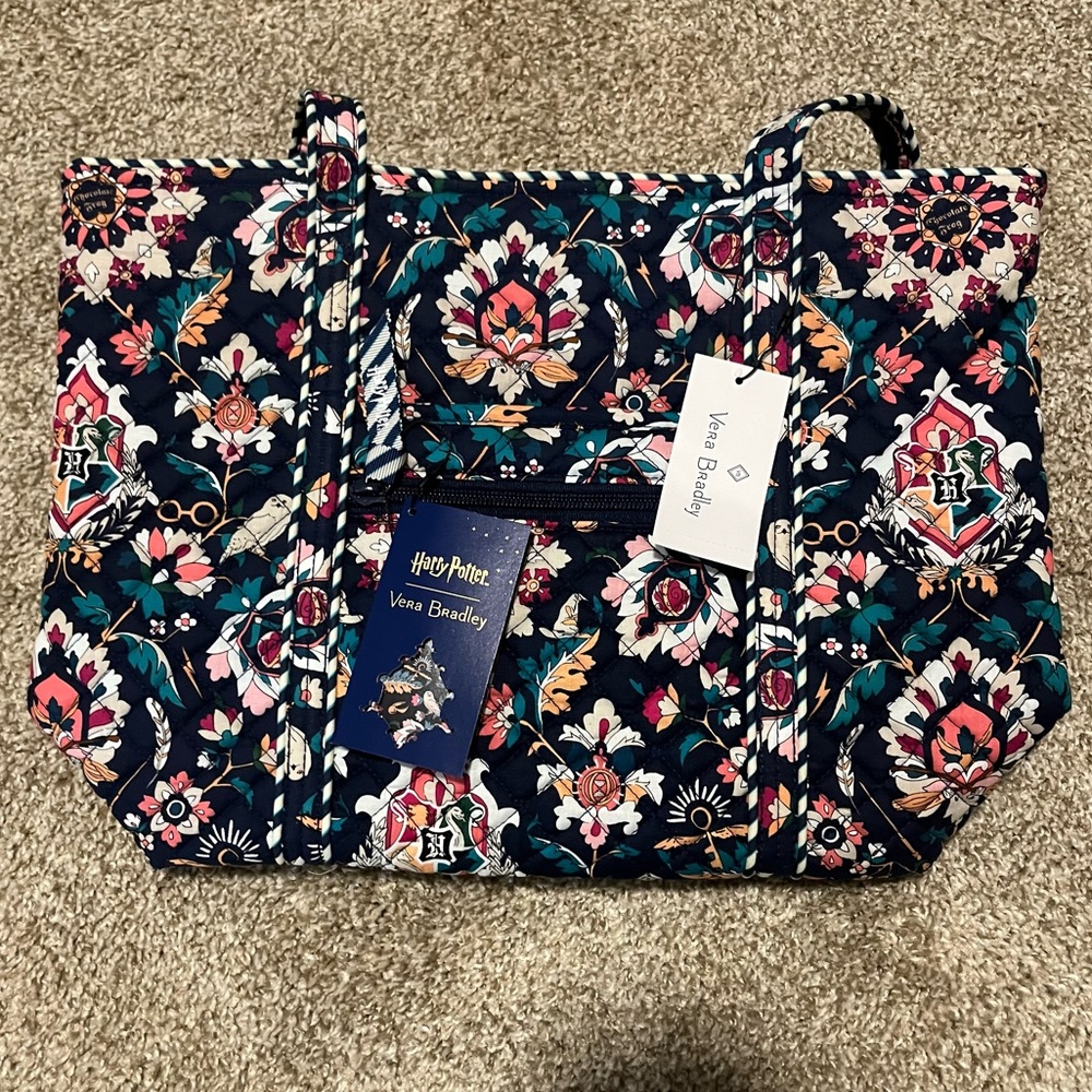 Vera Bradley Navy Floral Tote